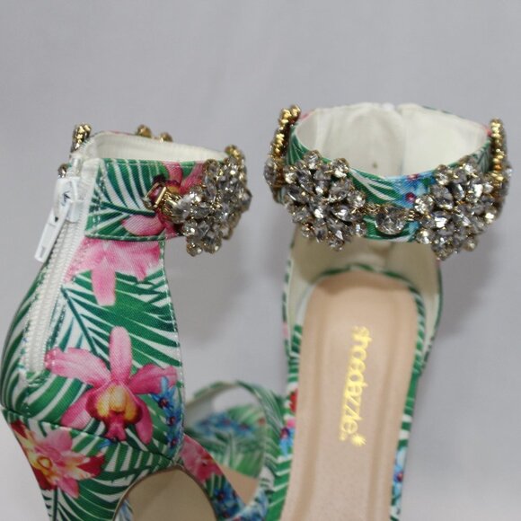 Shoe Dazzle Floral Platform Heels - Picture 9 of 15